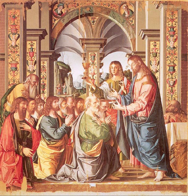 Palmezzano, Marco The First Communion of the Apostles oil painting picture